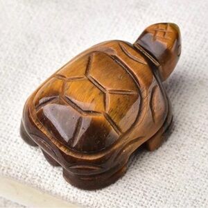 🆕New Natural Tiger Eye Turtle 1.5” Gemstone Figurine Hand Carved/ Feng Shui